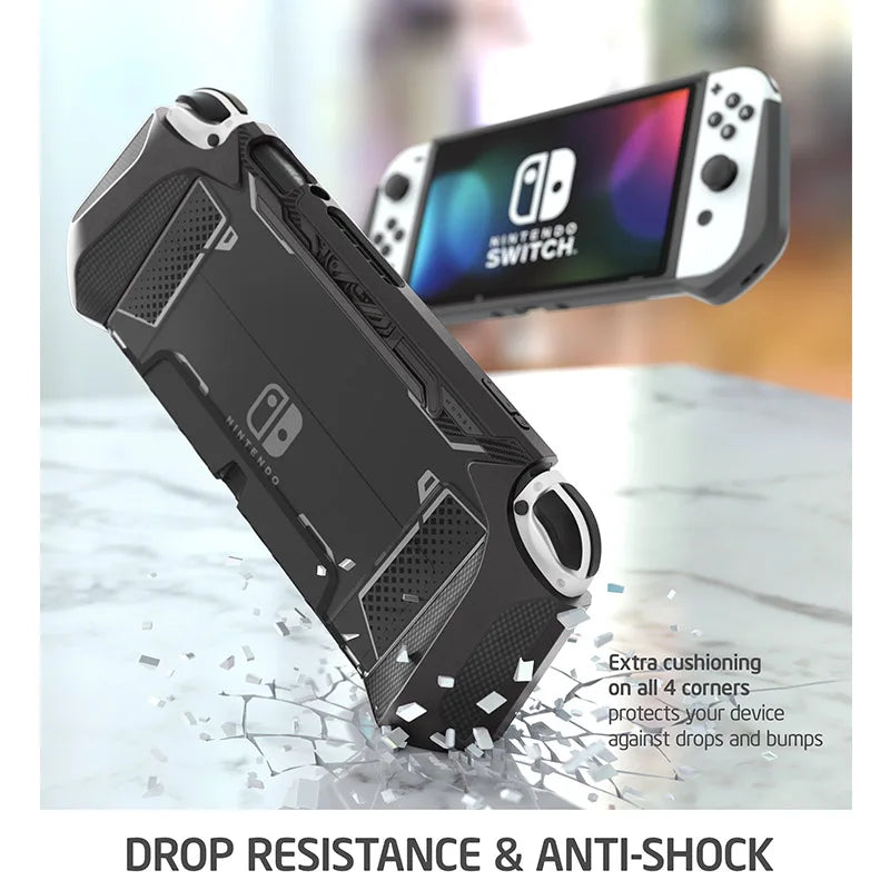 MUMBA Dockable Case For Nintendo Switch OLED 2021 Blade Series TPU Grip Protective Cover Compatible with Joy-Con Controller