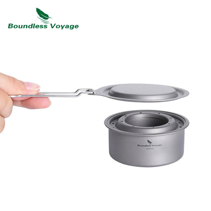 Boundless Voyage Camping Alcohol Stove Ultralight Titanium Wood Burning Stove Outdoor Multi-Fuels Mini Stove Ti2011C-13C