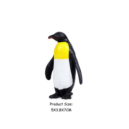 Simulation Penguin Models Figurines,Antarctic Set with Different Varieties of Penguin Cub Ocean Animal Model Cake Toppers Gift