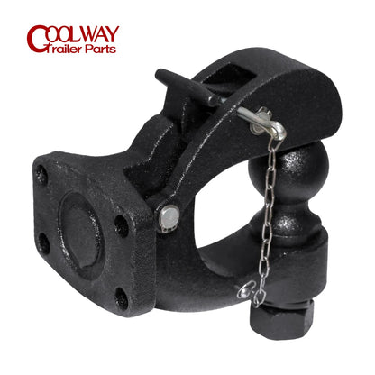 Matte Black Pintle Hook Hitch 2"  50mm Ball Towing Heavy Duty 5 TON Car Towbar RV Parts Camper Caravan Motorhome Accessories