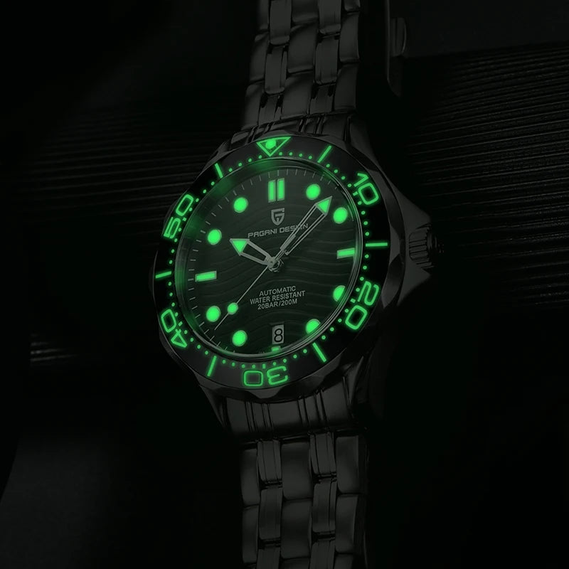 PAGANI DESIGN 2025 New Diving Men's Watches Luxury NH35 Automatic Watch For Man Mechanical Wristwatches AR Sapphire Waterproof