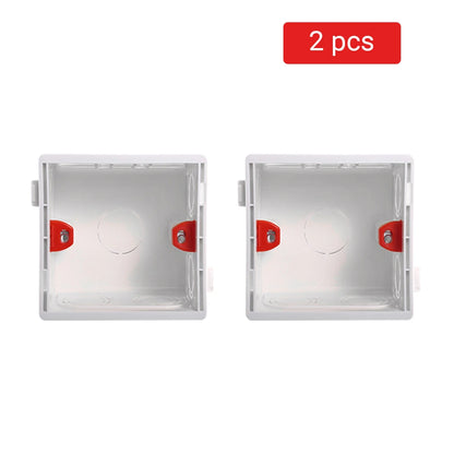 Switch Socket Box Atlectric Mounting Cassette Junction Hidden Concealed Internal Mounting Wall Box Cassette Type 86mm White