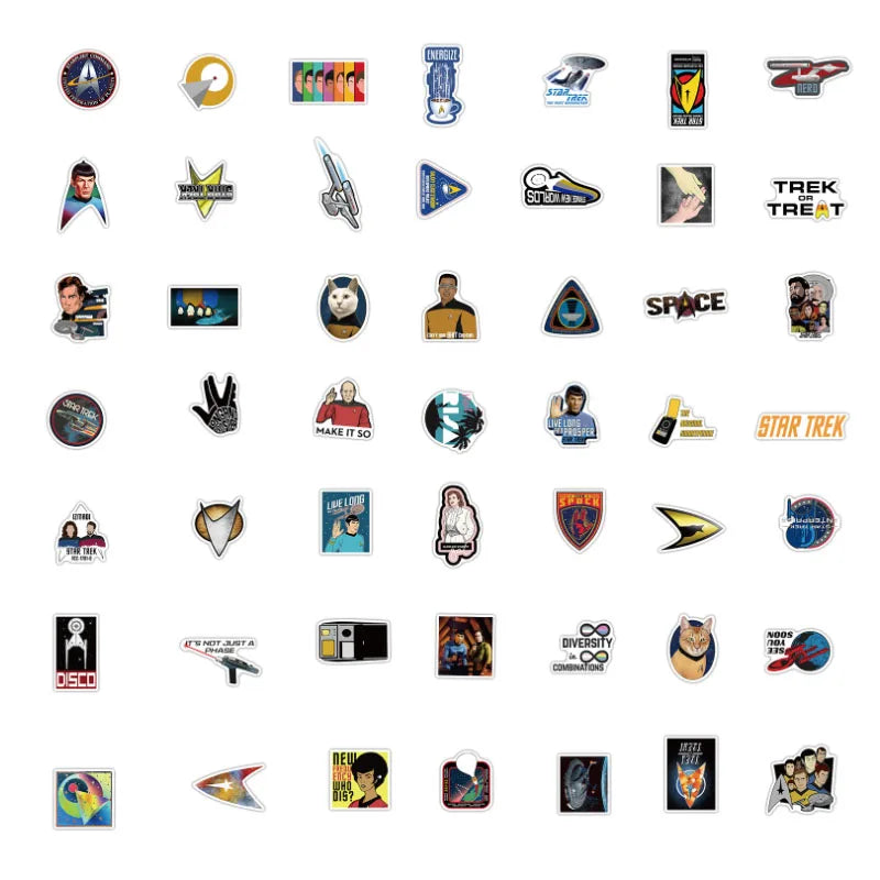 10/30/50/100Pcs  Movie star trek   For Snowboard Laptop Luggage Fridge Car- Styling Vinyl Decal Home Decor Stickers