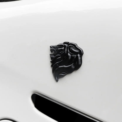 DSYCAR 1Pcs Badge Logo Car Sticker Reflective Decal Auto Decoration Badge Motorcycle Lion Head Emblem 3D Metal Windshield New