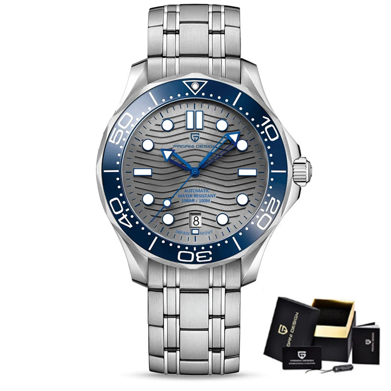 PAGANI DESIGN 2025 New Diving Men's Watches Luxury NH35 Automatic Watch For Man Mechanical Wristwatches AR Sapphire Waterproof