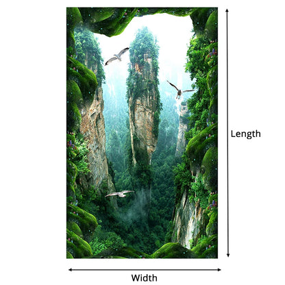 Custom 3D Mural Floor Wallpaper Cliff Scenery PVC Wear Waterproof For Bathroom 3D Floor Wall Stickers Vinyl  Kitchen Wall Paper