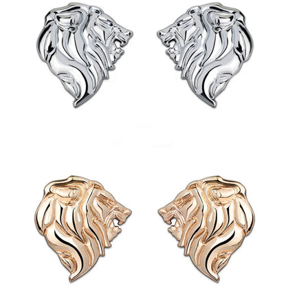 DSYCAR 1Pcs Badge Logo Car Sticker Reflective Decal Auto Decoration Badge Motorcycle Lion Head Emblem 3D Metal Windshield New