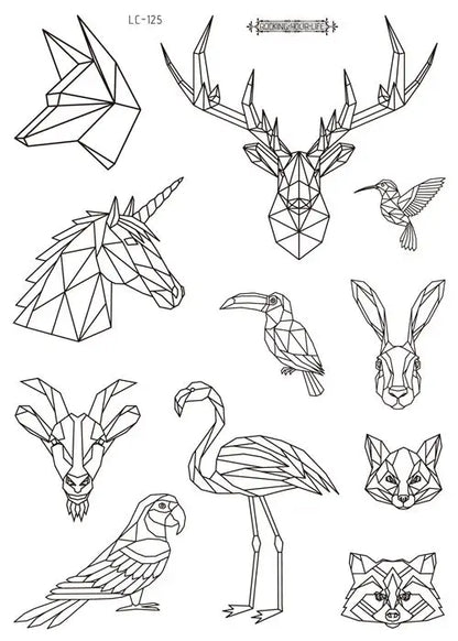 Big Size Malone Tattoo Bull Head Face Sticker Men Neck Hand Back Cool Body Art Temporary Tattoo Sword Letter Fake Tatoo 21x15cm