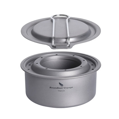 Boundless Voyage Camping Alcohol Stove Ultralight Titanium Wood Burning Stove Outdoor Multi-Fuels Mini Stove Ti2011C-13C