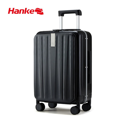 Hanke Innovative Design 20" Carry On Suitcase 24" Travel Luggage Aesthetic Narrow Aluminum Frame PC Hardside Spinner Wheel H9860