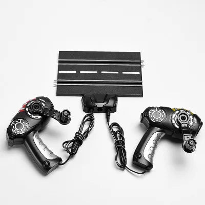 Electric Powered Slot Car Racing Kids Toy Race Track Set Includes 2 Hand Controllers Featuring 1:43 Scale