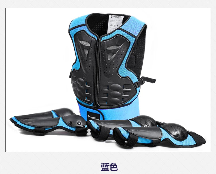 Motorcycle Full Body child Armor Jacket  Chest Protection Gear  elbow and shorlder child protection 8-14 years
