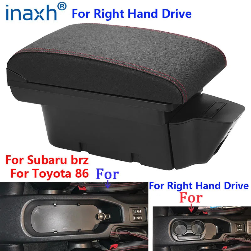 For Toyota 86 Armrest for Subaru Brz Car Armrest Box Right Hand Drive for Scion Fr-S Frs Gt86 2012-2020 Storage Box Auto Parts