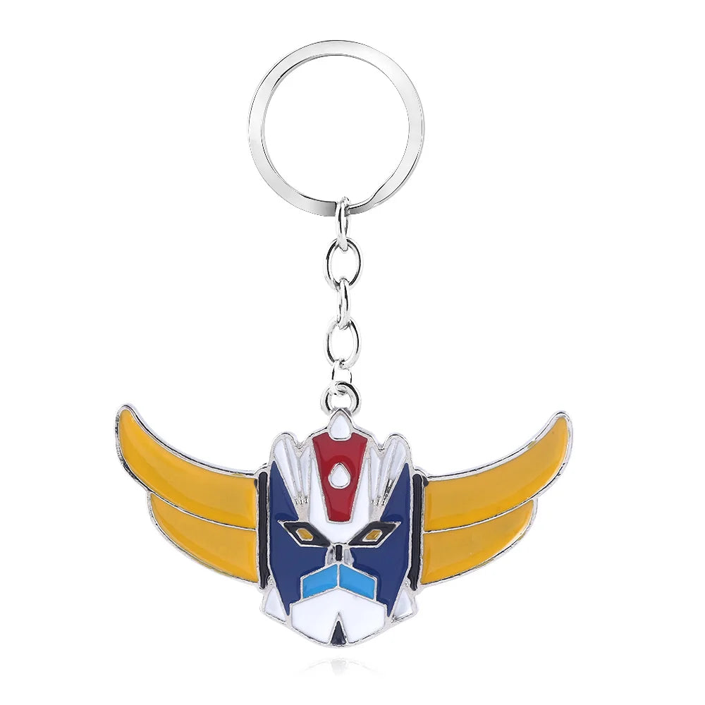 Anime Mazinger Z UFO Robot Grendizer Keychain Portrait Multicolor Mask Metal Keyring Men Boy Fans Accessories Gift Jewelry