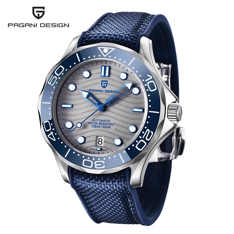 2025 New PAGANI DESIGN Diving Mens Watches Gold Luxury Automatic Watch For Men Mechanical Wristwatches AR Sapphire Ceramic Bezel