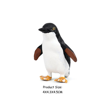 Simulation Penguin Models Figurines,Antarctic Set with Different Varieties of Penguin Cub Ocean Animal Model Cake Toppers Gift