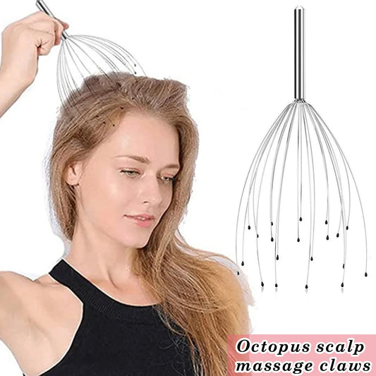 Scalp Massagers octopus Head Massage Stainless steel 20 Claw Scratcher for Deep Relaxation hair growth Stimulation Stress Relief