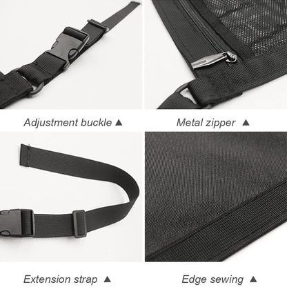 SEAMETAL Car Ceiling Storage Net Pocket 80cm*55cm Hanging Polyester Mesh Storage Bag Traveling Auto Roof Organizer with Zipper