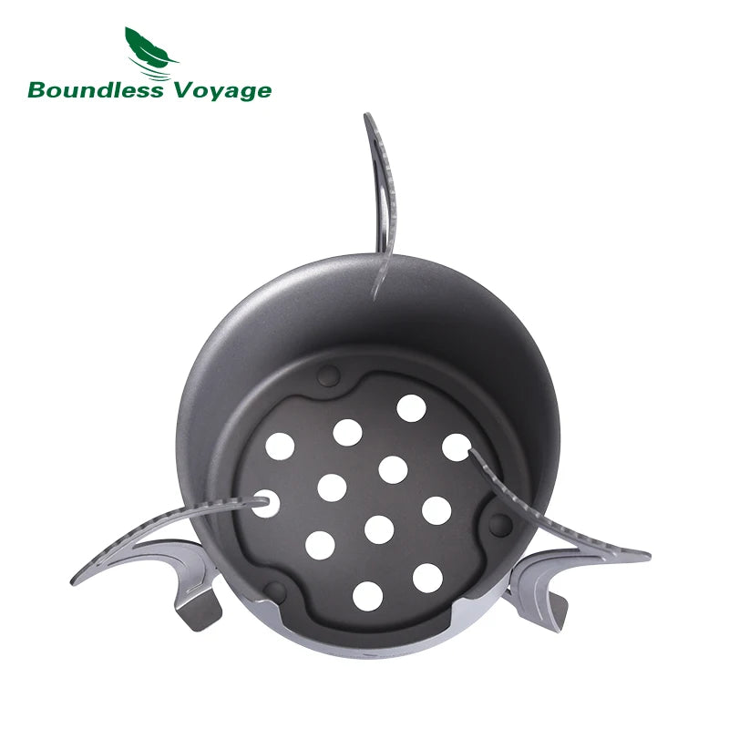 Boundless Voyage Camping Alcohol Stove Ultralight Titanium Wood Burning Stove Outdoor Multi-Fuels Mini Stove Ti2011C-13C