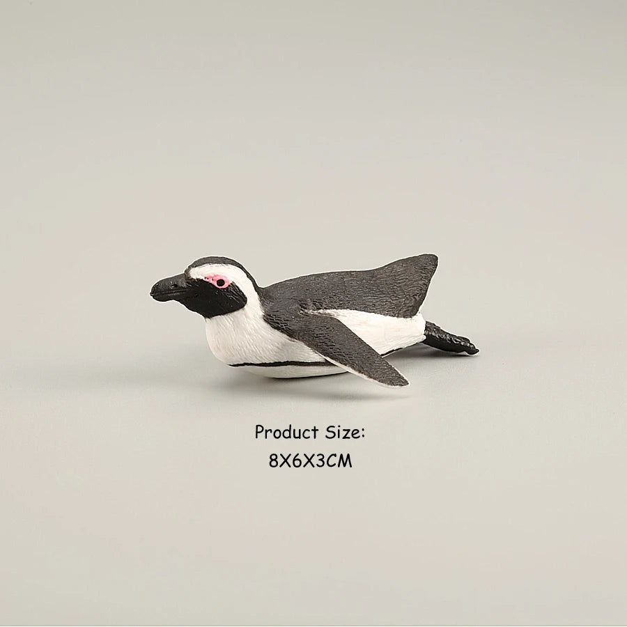 Simulation Penguin Models Figurines,Antarctic Set with Different Varieties of Penguin Cub Ocean Animal Model Cake Toppers Gift