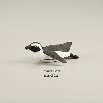 Simulation Penguin Models Figurines,Antarctic Set with Different Varieties of Penguin Cub Ocean Animal Model Cake Toppers Gift