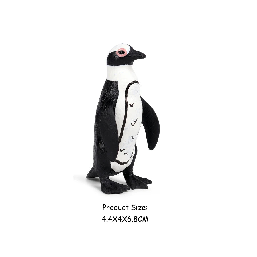 Simulation Penguin Models Figurines,Antarctic Set with Different Varieties of Penguin Cub Ocean Animal Model Cake Toppers Gift