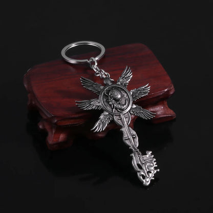 Residents Evils 8 Village Key Chains Vintage Six-Winged Unborn Key Pendant Keychain for Women Men Keyring Jewelry