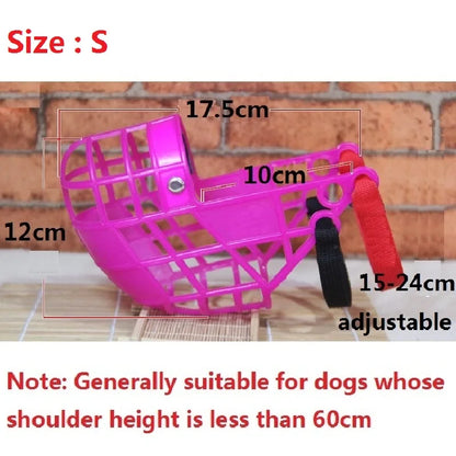 Adjustable Dog Muzzle Plastic Mask Anti-Barking Bite Mouth Cover Greyhound Gree Whippet Basket Muzzle Pet Supplies with S/M/L