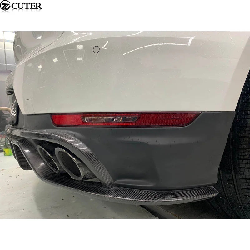 Newest Carbon Fiber Frp Rear Bumper Diffuser Lip for Porsche Macan Car Body Kit 14-19