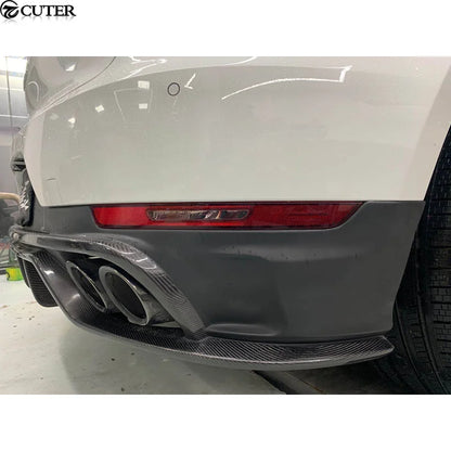 Newest Carbon Fiber Frp Rear Bumper Diffuser Lip for Porsche Macan Car Body Kit 14-19