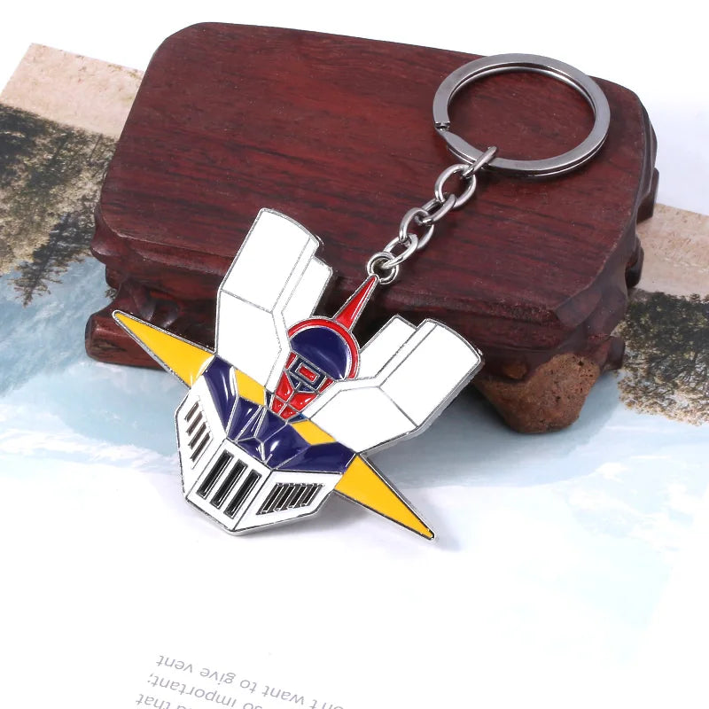 Anime Mazinger Z UFO Robot Grendizer Keychain Portrait Multicolor Mask Metal Keyring Men Boy Fans Accessories Gift Jewelry