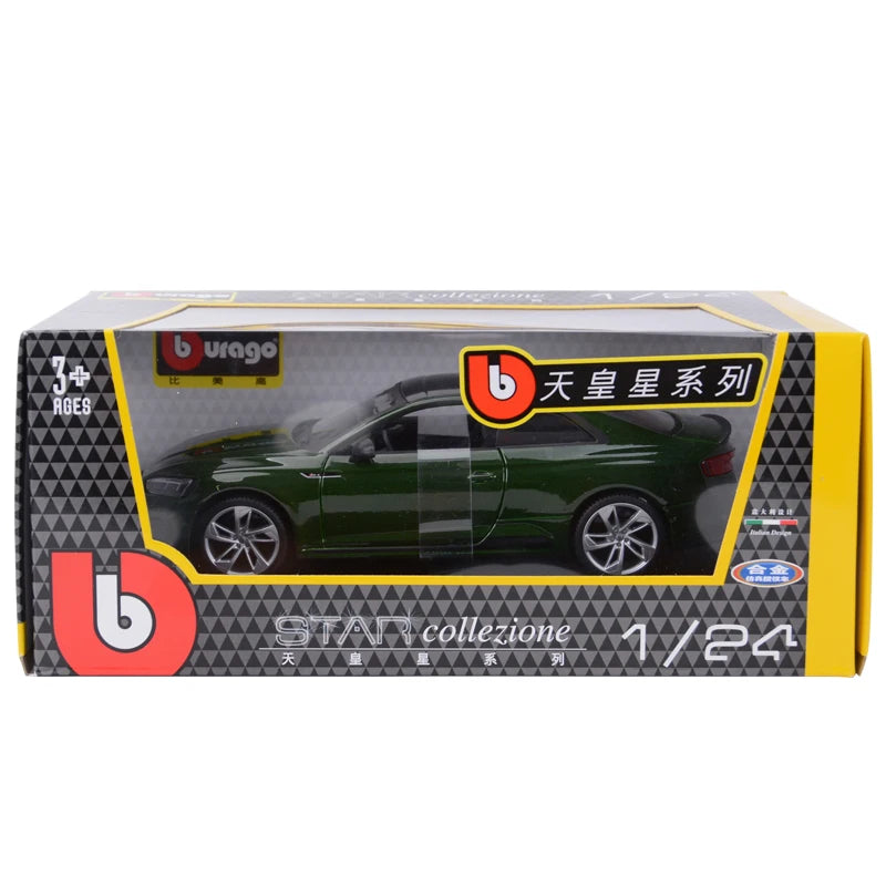 Bburago 1:24 Audi RS5 Coupe Red Sports Car Static Die Cast Vehicles Collectible Model Car Toys