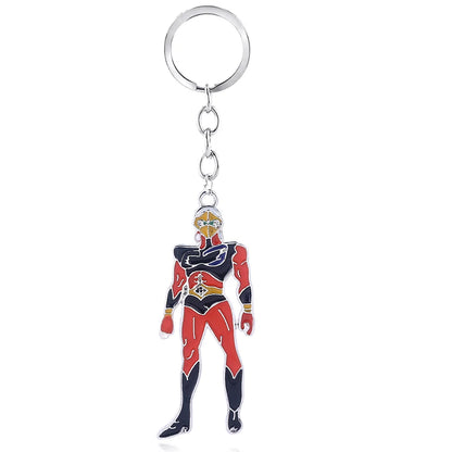 Anime Mazinger Z UFO Robot Grendizer Keychain Portrait Multicolor Mask Metal Keyring Men Boy Fans Accessories Gift Jewelry