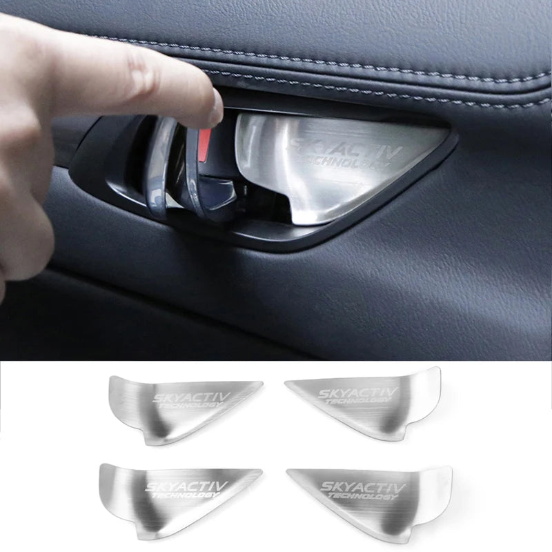 Car Interior Door Handle Bowl Trim Cover Stickers For Mazda 3 6 BL BM GJ CX3 CX-5 CX5 KE KF CX7 CX9 MX5 Axela ATENZA Accessories