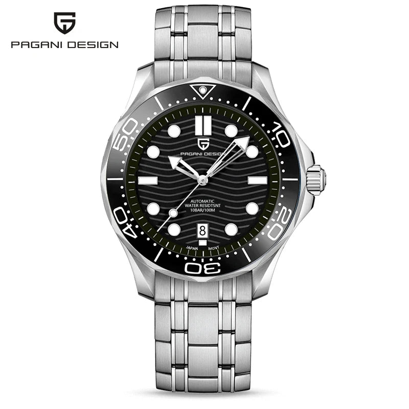 2025 New PAGANI DESIGN Diving Mens Watches Gold Luxury Automatic Watch For Men Mechanical Wristwatches AR Sapphire Ceramic Bezel