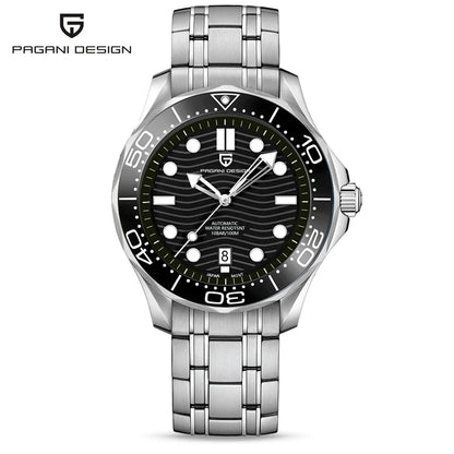 2025 New PAGANI DESIGN Diving Mens Watches Gold Luxury Automatic Watch For Men Mechanical Wristwatches AR Sapphire Ceramic Bezel