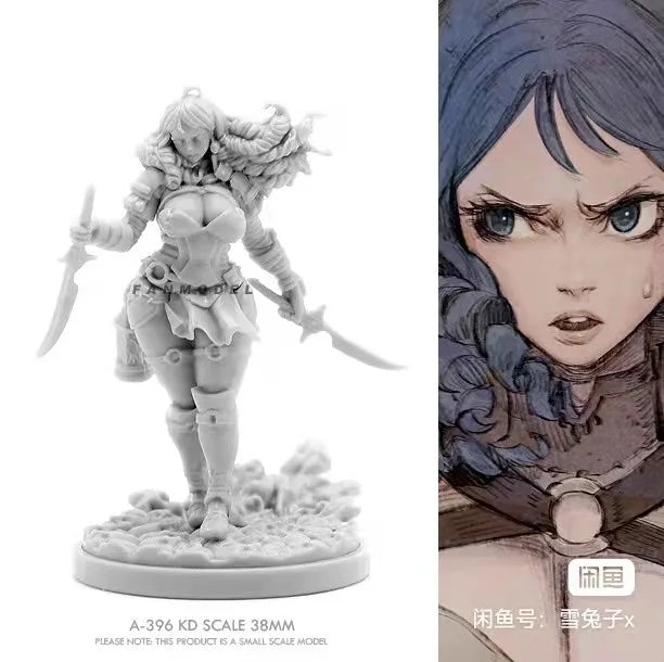 model kit resin kit 28353 kingdom death long-haired assassin Unassembled Sculpture for Hobbyists