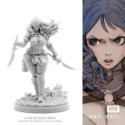 model kit resin kit 28353 kingdom death long-haired assassin Unassembled Sculpture for Hobbyists