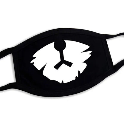 Super Cute Expression Smile Breathable Mouth Face Mask For Korean Black Kpop Unisex Kawaii Face Mouth Muffle Mask Cotton Anime