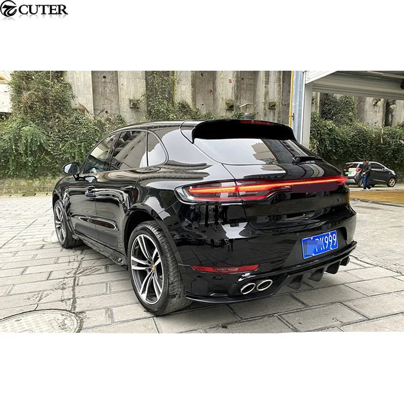 Newest Carbon Fiber Frp Rear Bumper Diffuser Lip for Porsche Macan Car Body Kit 14-19
