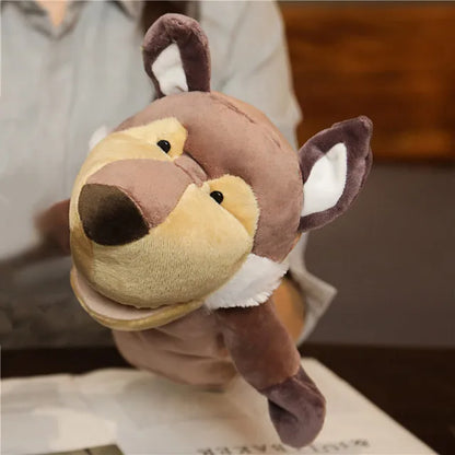 Stuffed Plush Animals Toys Hand Finger Story Puppet Kawaii Dolls Educational Baby Toys Lion Elephant Bunny Monkey Children GIft