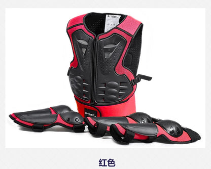 Motorcycle Full Body child Armor Jacket  Chest Protection Gear  elbow and shorlder child protection 8-14 years