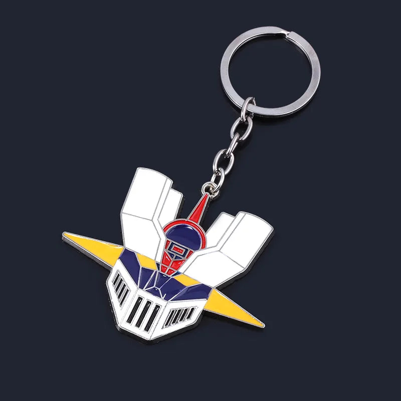 Anime Mazinger Z UFO Robot Grendizer Keychain Portrait Multicolor Mask Metal Keyring Men Boy Fans Accessories Gift Jewelry