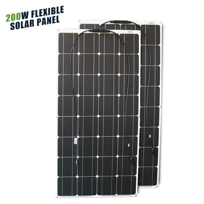 ASUNERGE 12V Flexible Solar Panel 600W 100W 200W 300W 400W 500W Bendable Waterproof Monocrystalline Best Solar Panel China RV
