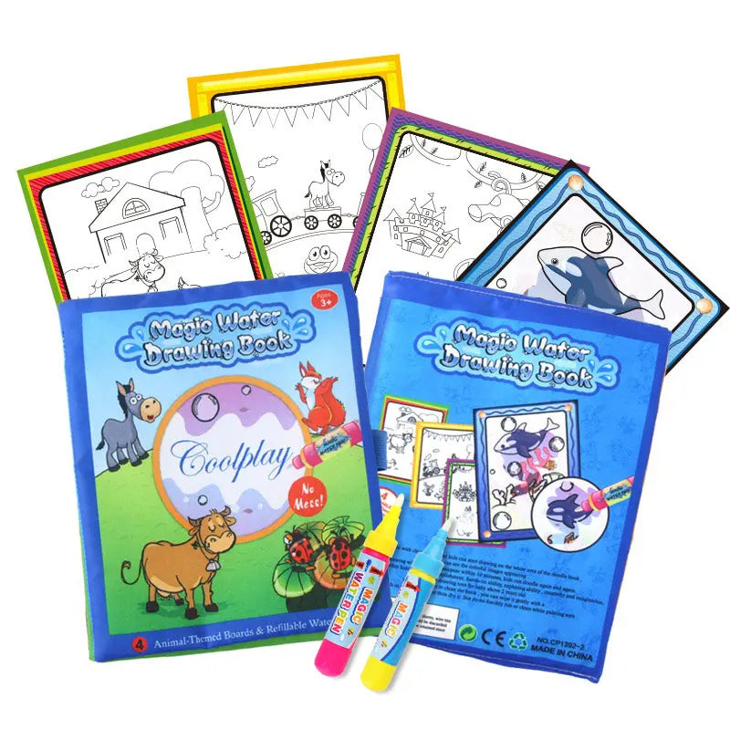 Coolplay  Magic Water Drawing Book Coloring Book Painting Board Doodle Book in Drawing Toys Educational Toys for Kids Xmas Gifts