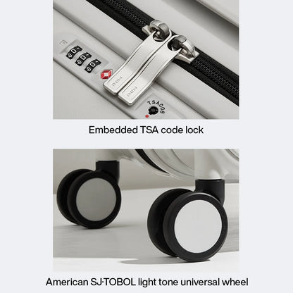 Mixi Wide Handle Travel Luggage Suitcase Rolling Spinner Wheels Hardside PC TSA Lock 20 24 Inch Unisex