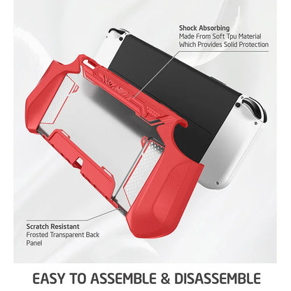 MUMBA Dockable Case For Nintendo Switch OLED 2021 Blade Series TPU Grip Protective Cover Compatible with Joy-Con Controller