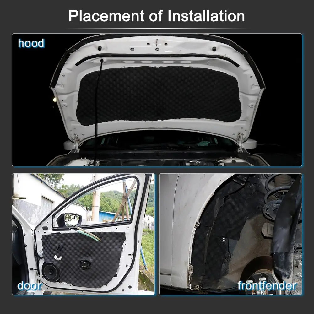 UXCELL 200cmx50cm 100x50cm Sound Deadener Insulation Mat Noise Heat Shield Insulation Automotive Deadening Foam Cotton Sound
