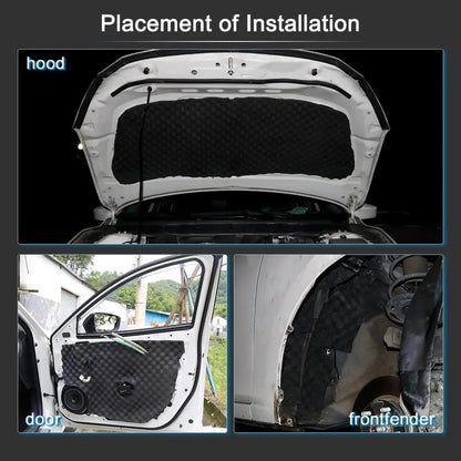 UXCELL 200cmx50cm 100x50cm Sound Deadener Insulation Mat Noise Heat Shield Insulation Automotive Deadening Foam Cotton Sound