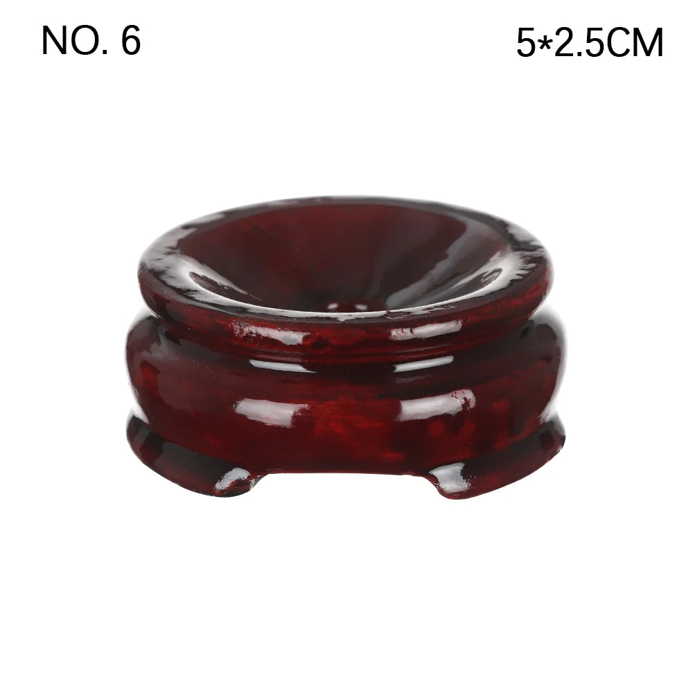 1 PC Figurine Crystal Ball Base Handicraft Desktop Ornaments Photography Props Display Stand Sphere Stone Support Wooden Holder